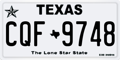 TX license plate CQF9748