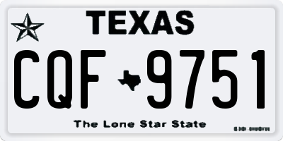 TX license plate CQF9751