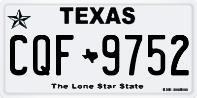 TX license plate CQF9752