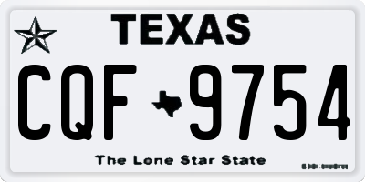 TX license plate CQF9754