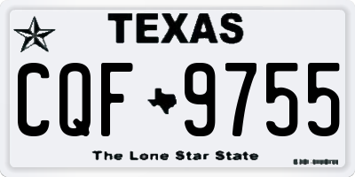 TX license plate CQF9755