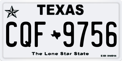 TX license plate CQF9756