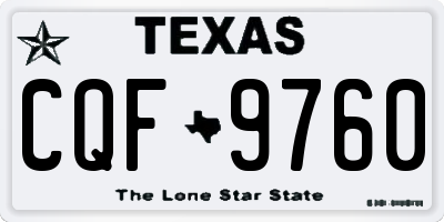 TX license plate CQF9760