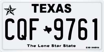 TX license plate CQF9761
