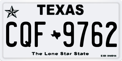 TX license plate CQF9762