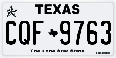 TX license plate CQF9763