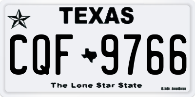 TX license plate CQF9766