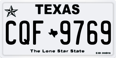 TX license plate CQF9769