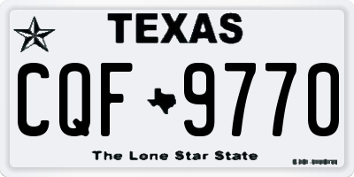 TX license plate CQF9770