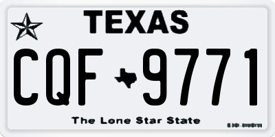 TX license plate CQF9771