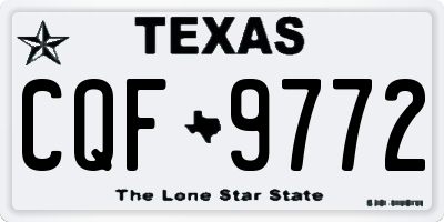 TX license plate CQF9772