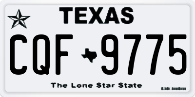TX license plate CQF9775