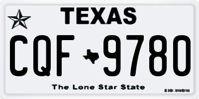 TX license plate CQF9780