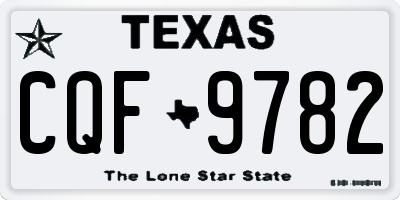 TX license plate CQF9782