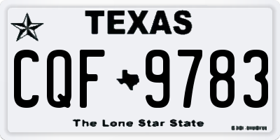 TX license plate CQF9783