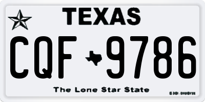 TX license plate CQF9786
