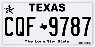 TX license plate CQF9787