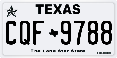 TX license plate CQF9788