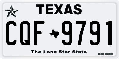 TX license plate CQF9791