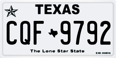 TX license plate CQF9792