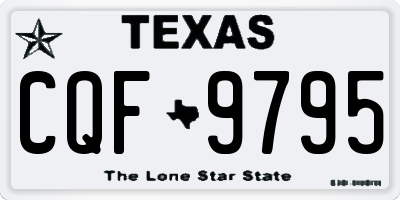 TX license plate CQF9795