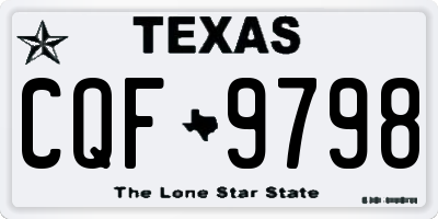 TX license plate CQF9798