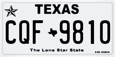 TX license plate CQF9810