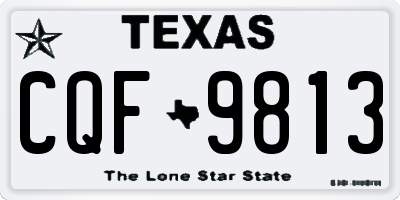 TX license plate CQF9813