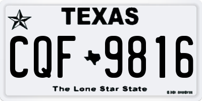 TX license plate CQF9816