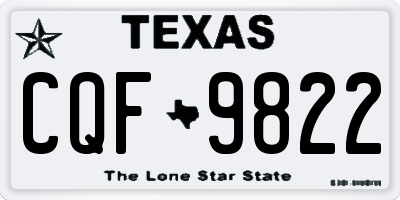 TX license plate CQF9822