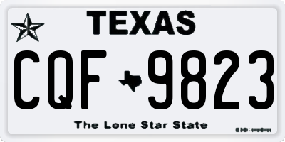 TX license plate CQF9823