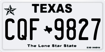 TX license plate CQF9827