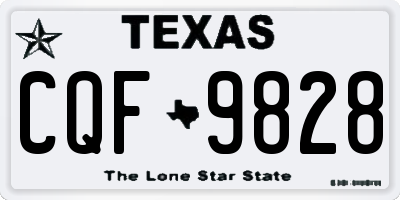 TX license plate CQF9828