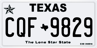 TX license plate CQF9829
