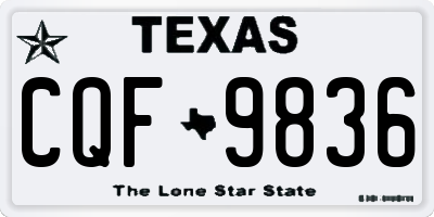 TX license plate CQF9836