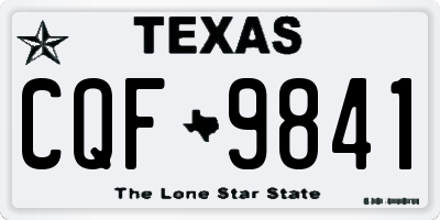 TX license plate CQF9841