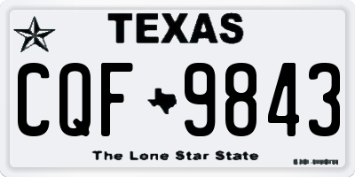 TX license plate CQF9843