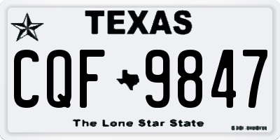 TX license plate CQF9847