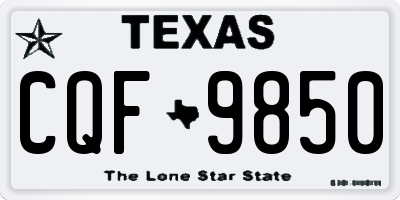 TX license plate CQF9850