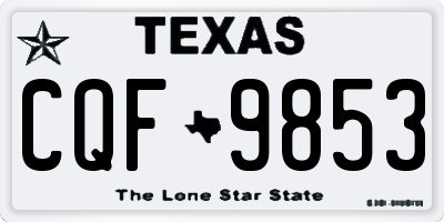 TX license plate CQF9853