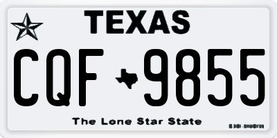TX license plate CQF9855