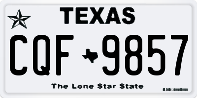 TX license plate CQF9857