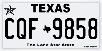 TX license plate CQF9858