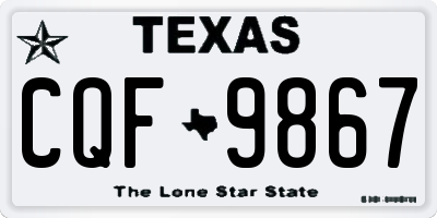 TX license plate CQF9867