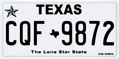 TX license plate CQF9872