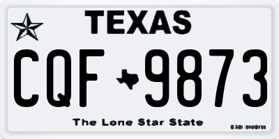 TX license plate CQF9873