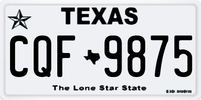 TX license plate CQF9875