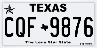 TX license plate CQF9876
