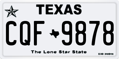 TX license plate CQF9878