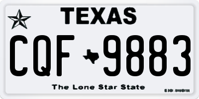 TX license plate CQF9883